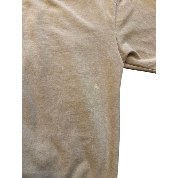 Coors Mens Graphic Sweatshirt Western Cowboy Horse Sunset Crewneck Tan M - Picture 5 of 5